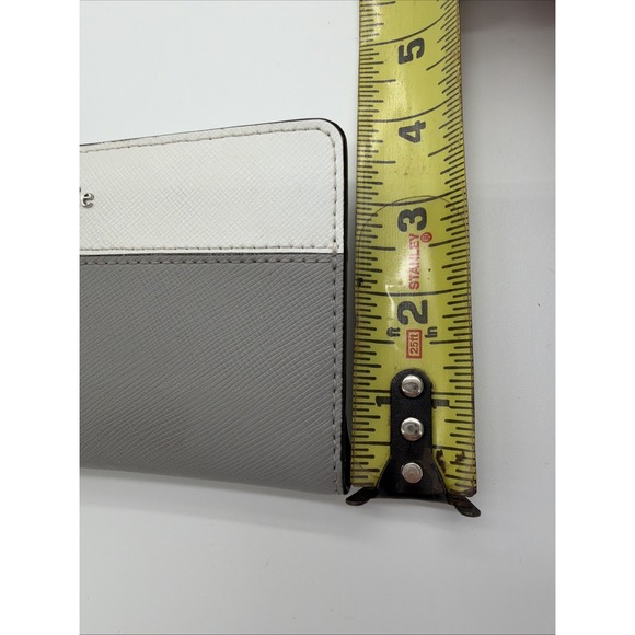 Kate Spade Staci Wallet Colorblock Slim Bifold Nimbus Grey Clutch Organizer - Picture 14 of 14
